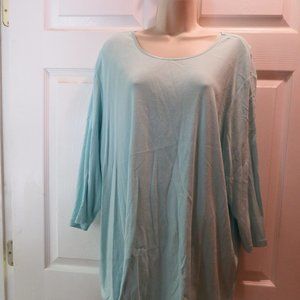 CJ Banks Women's 3/4 sleeve top with rounded neckline, Size 3X